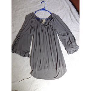 Camille & Co ~ Ash Grey Flowy Boho Top ~ Size Medium